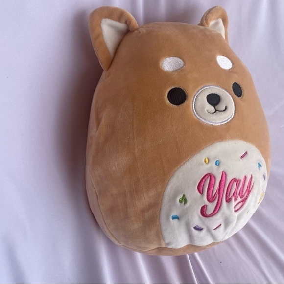 10" Squishmallows Official Plush  Angie the Brown Celebration Dog - Picture 4 of 7